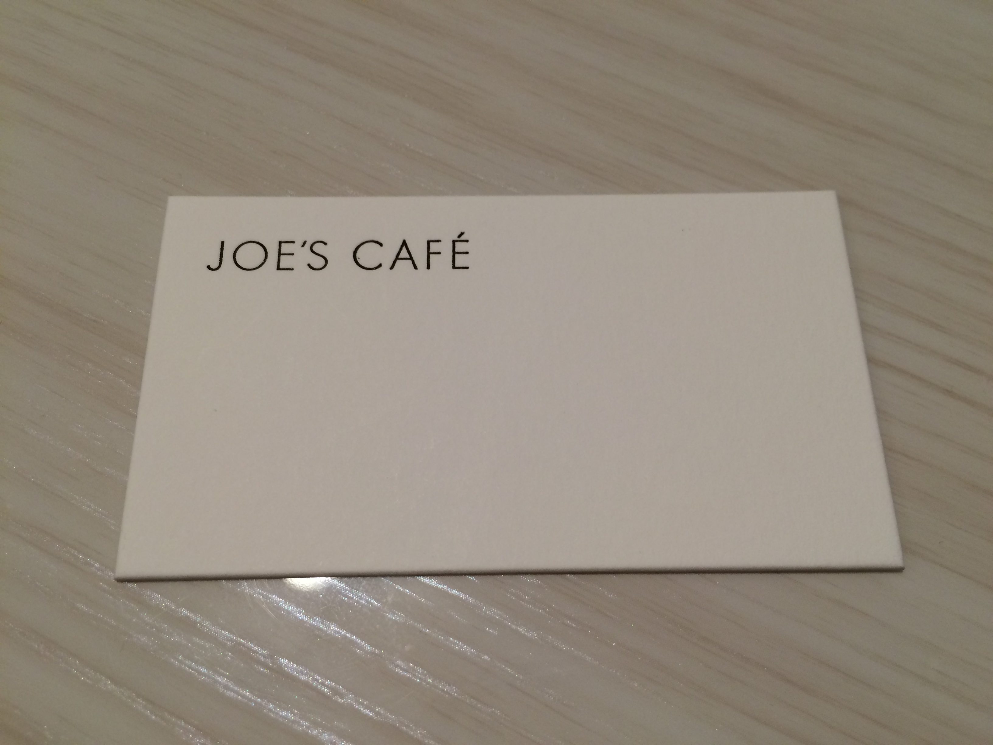 JOE'S CAFEの名刺